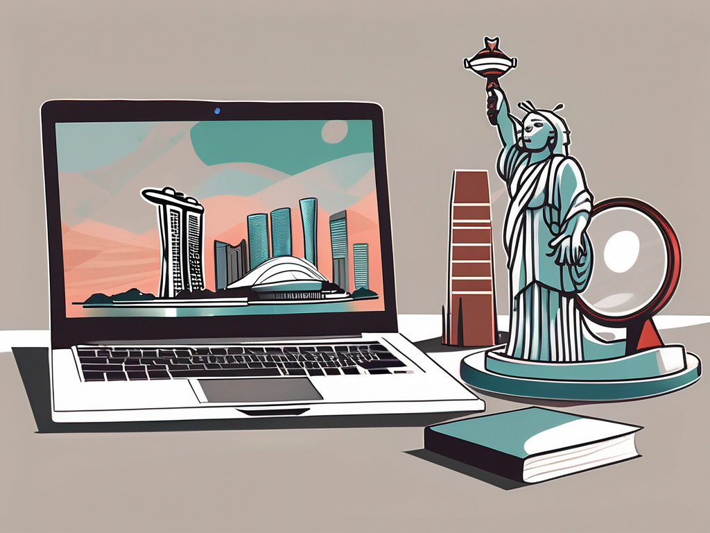 A collection of five symbolic items (like a globe