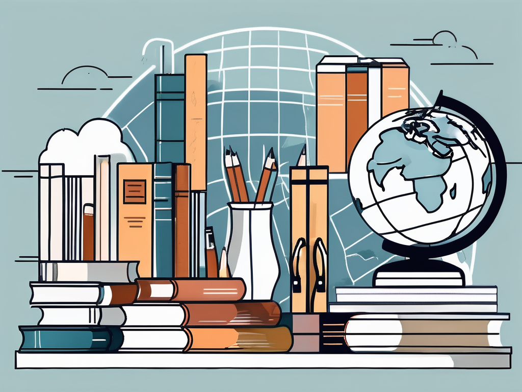 A variety of educational tools like globes