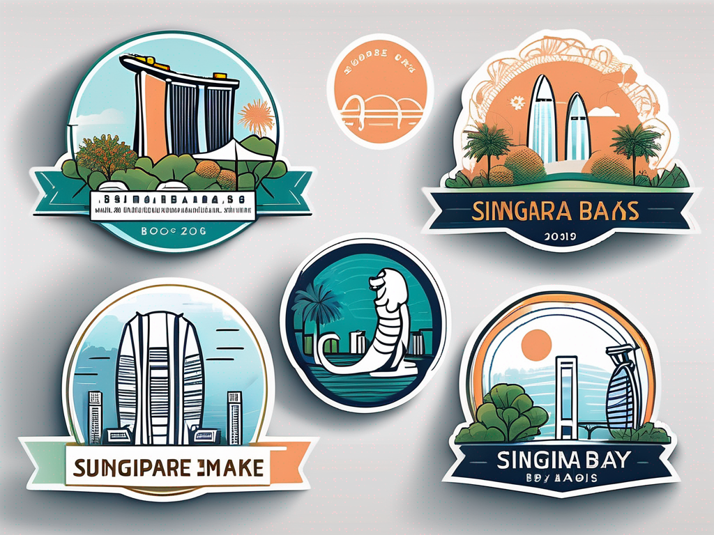 A diverse array of conference badges