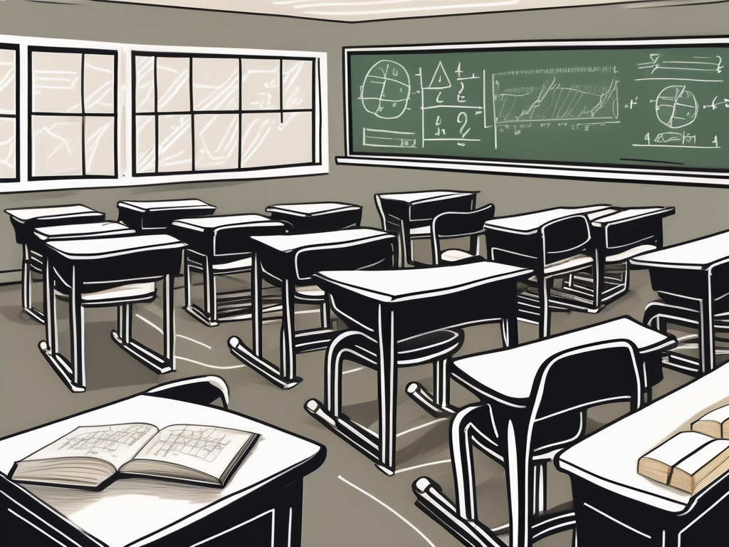 A packed classroom filled with desks and chairs