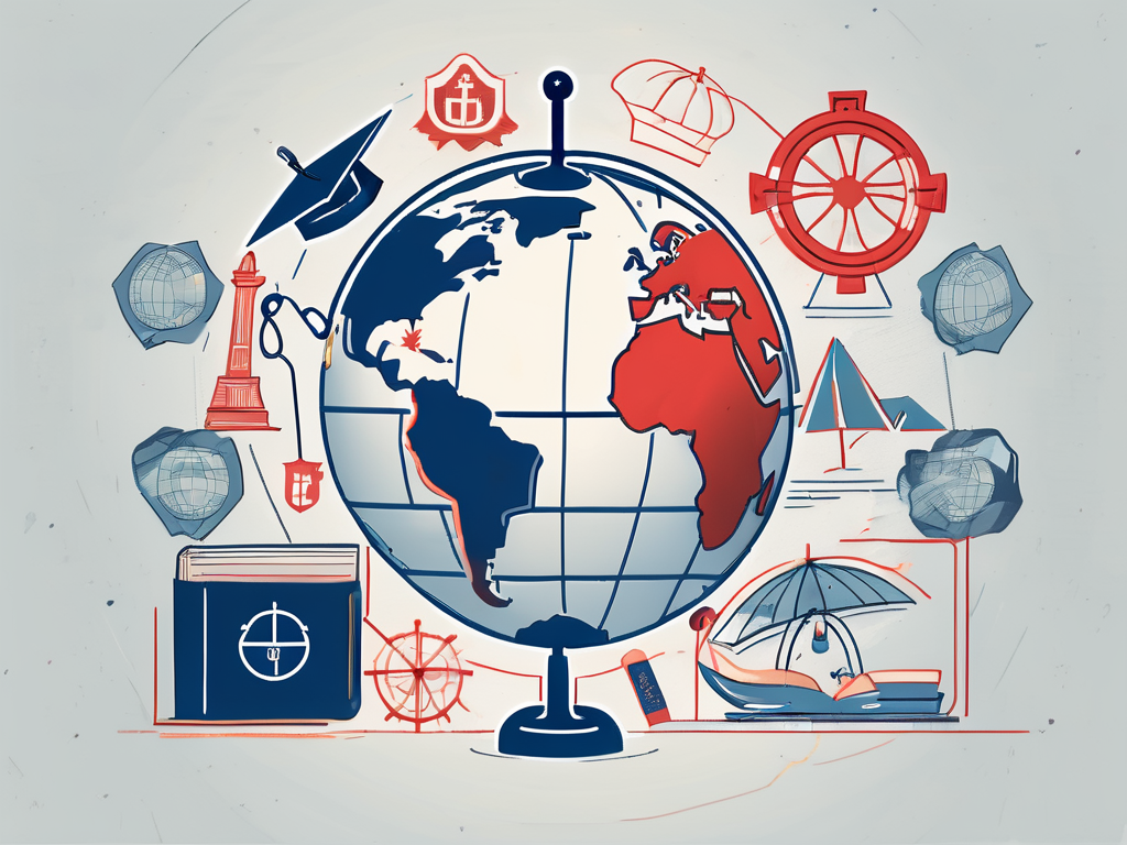 A globe with singapore highlighted