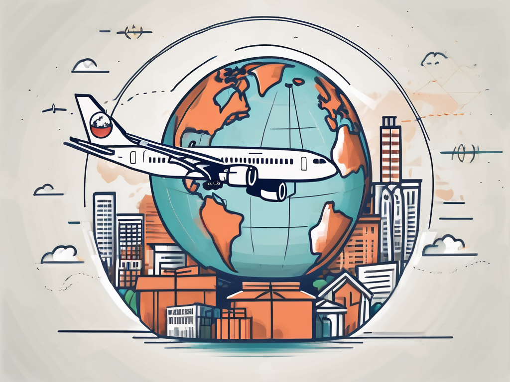 A globe with singapore highlighted