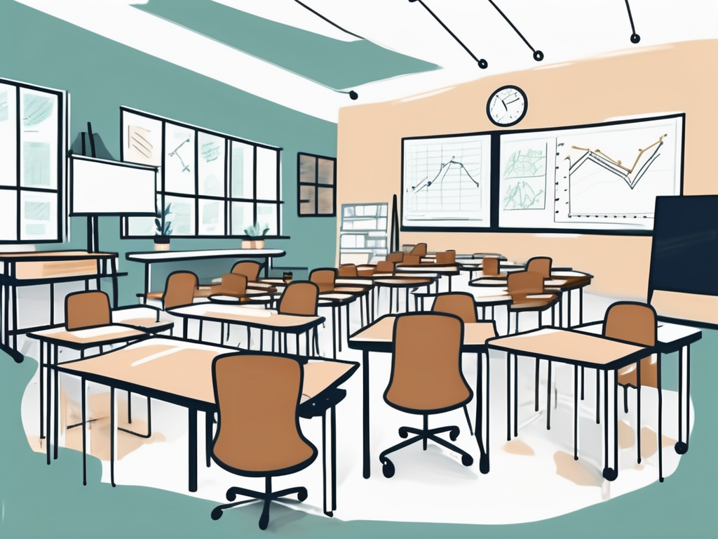 A classroom setting with diverse educational tools and resources