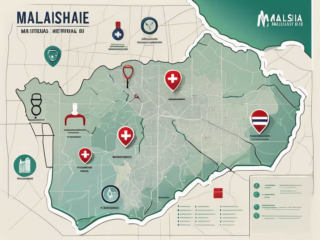 A variety of healthcare symbols (like a stethoscope