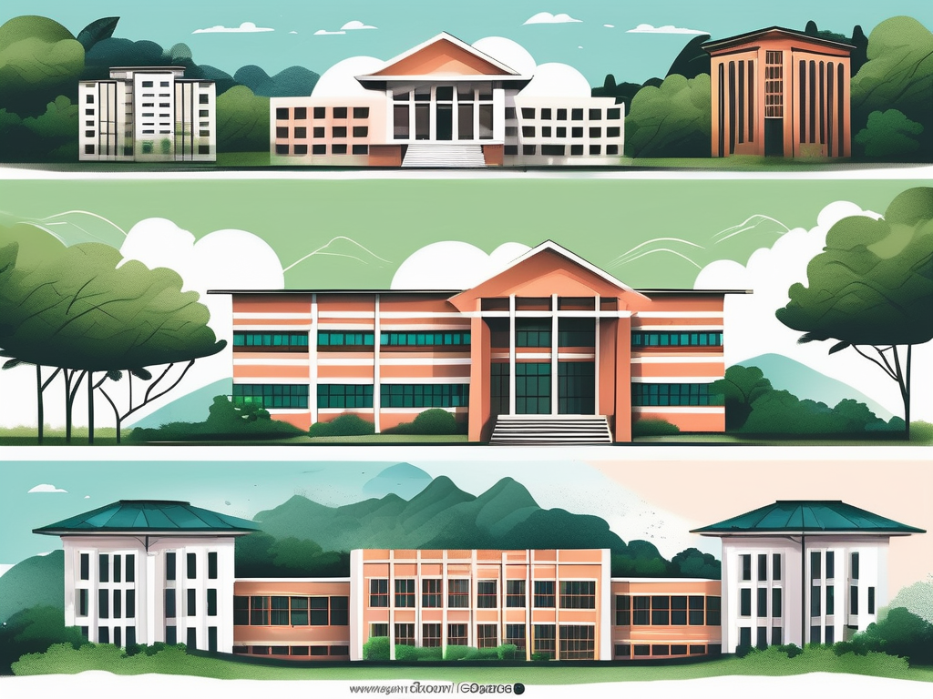 A diverse set of six school buildings