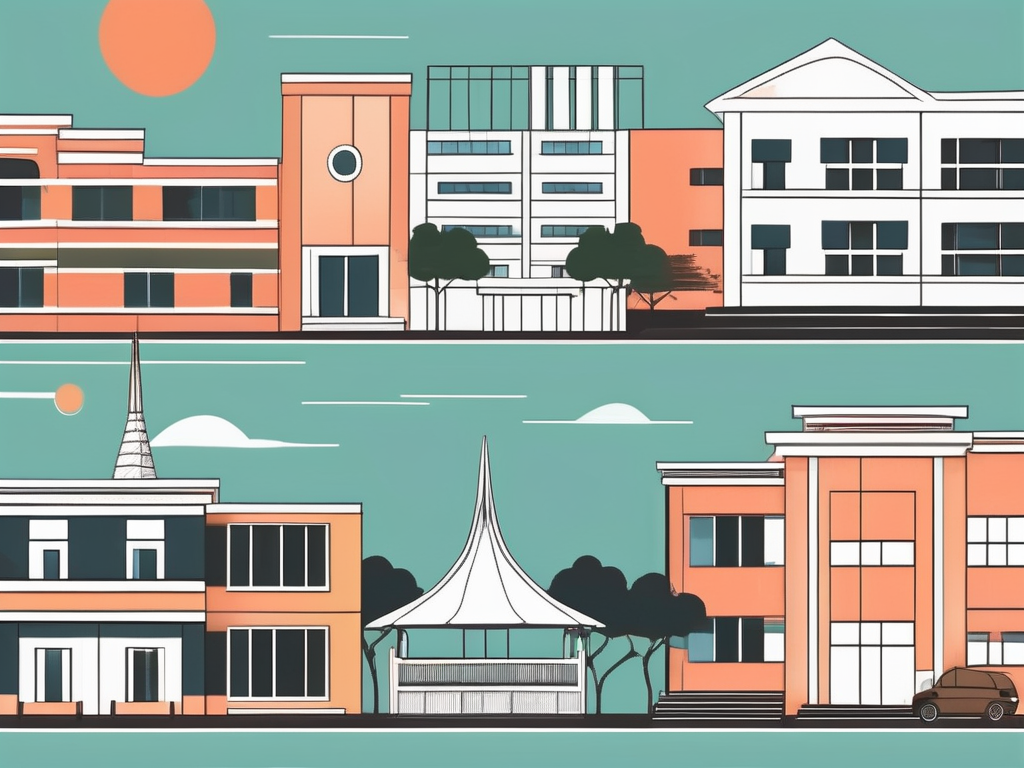 A diverse array of childcare buildings