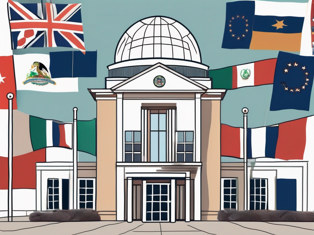 The international school of panama's building with symbols of various teaching methods like books