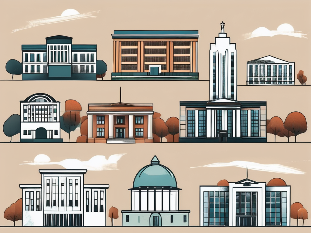 Five different school buildings
