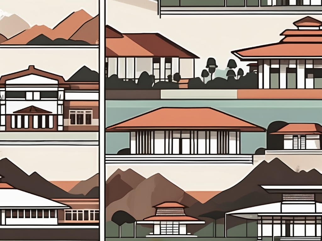 A diverse set of five school buildings