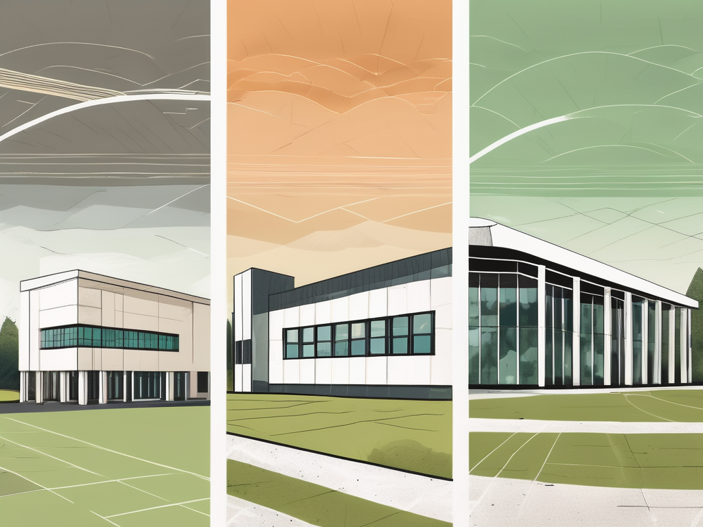 Five different school buildings