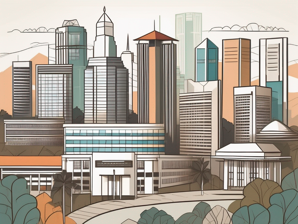 A diverse collection of ten different school buildings