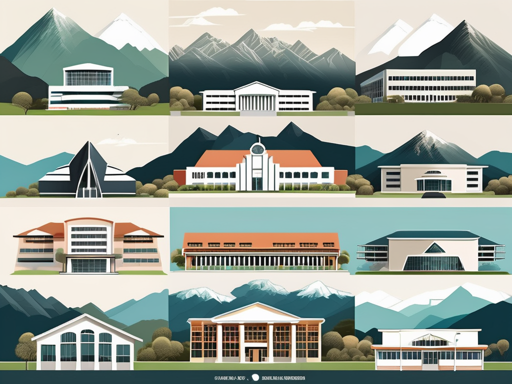 Five different school buildings