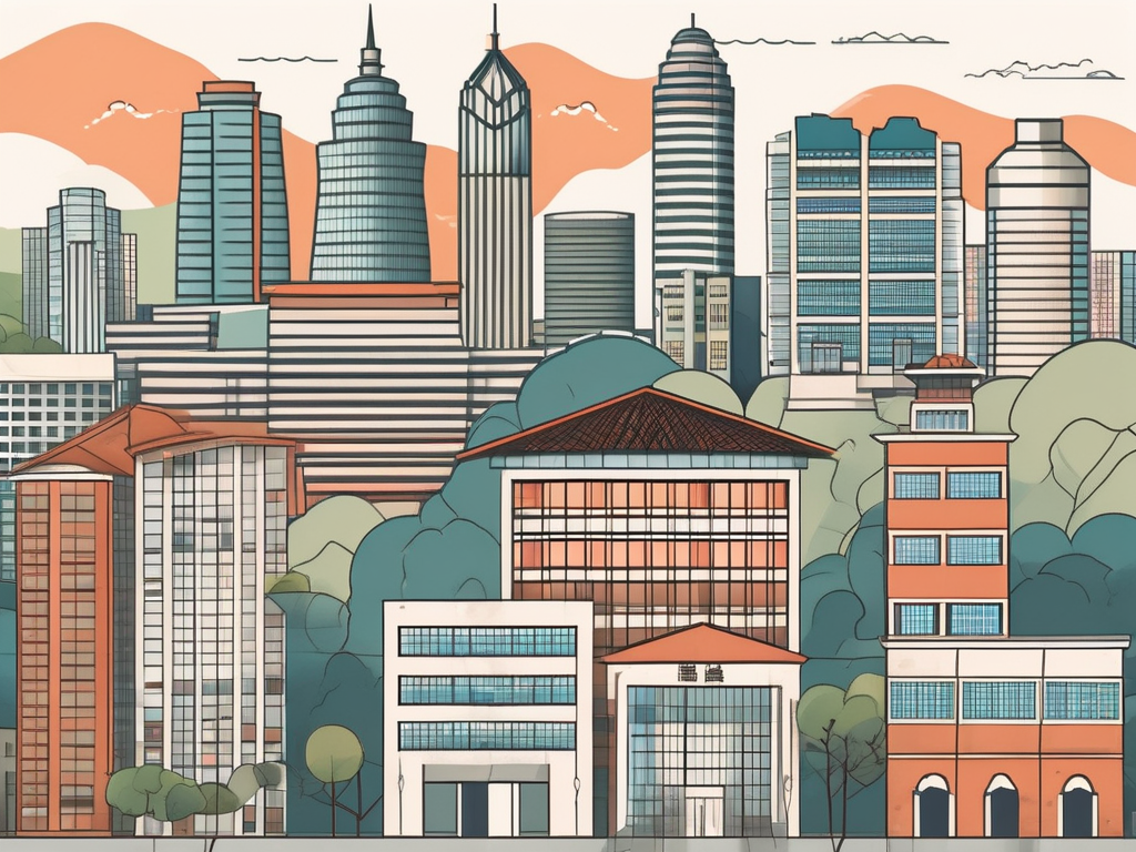 A diverse collection of ten school buildings