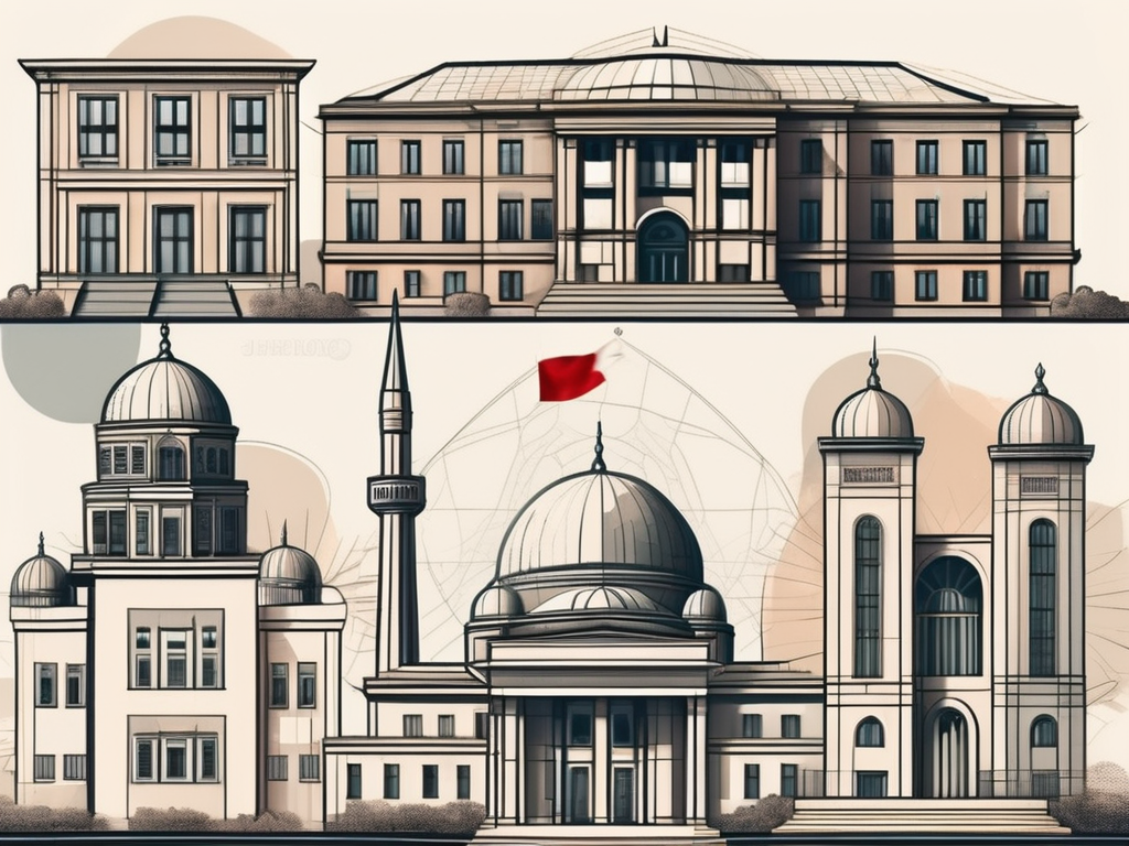 Five different school buildings