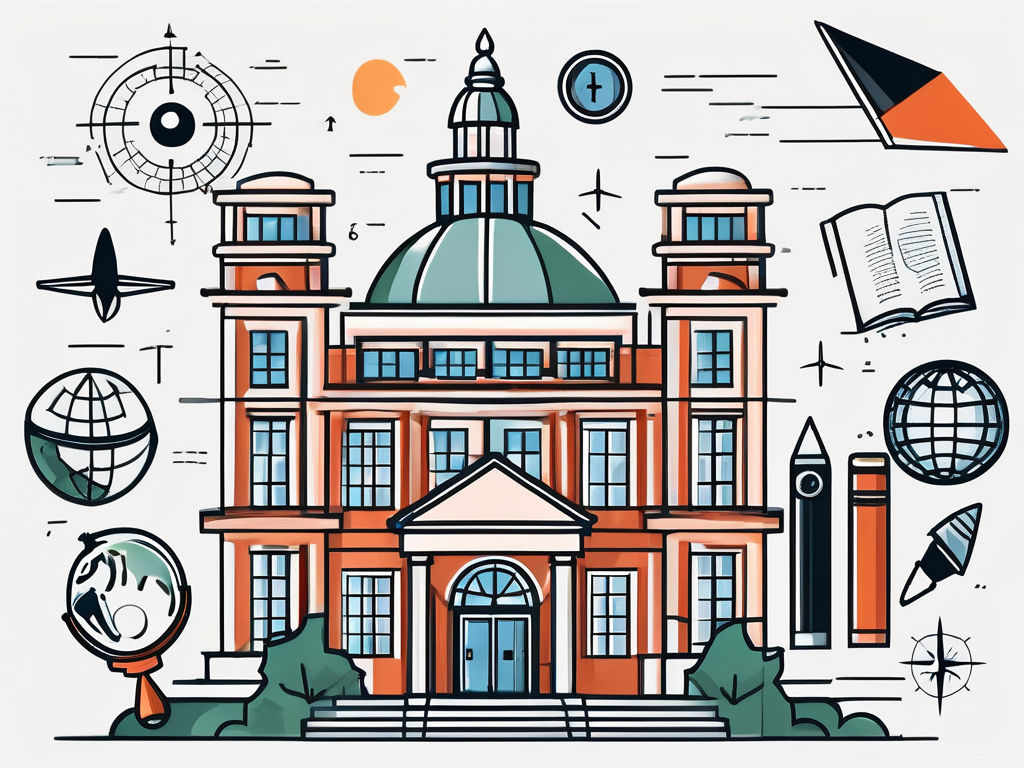 A school building with latvian architectural elements