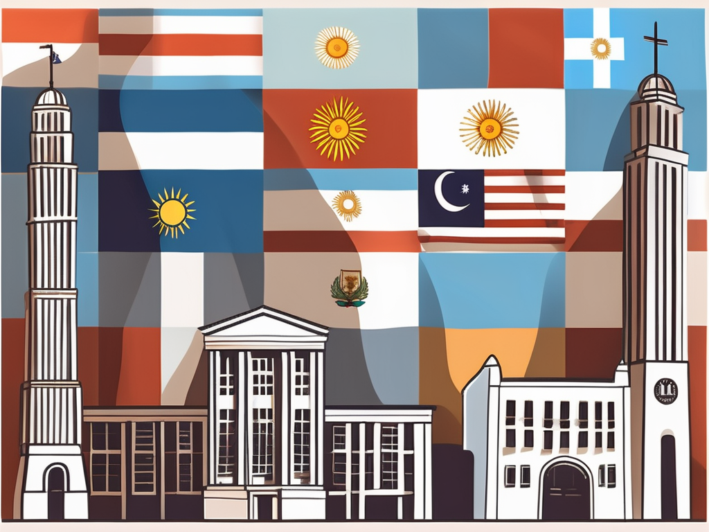 A diverse array of international school buildings in argentina