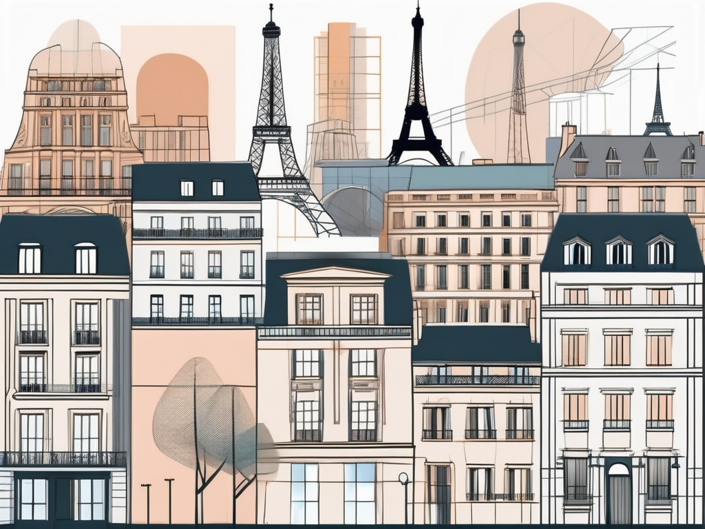 A diverse collection of ten different school buildings