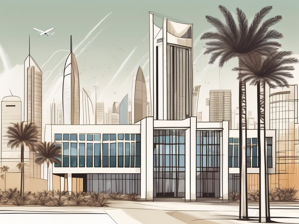 A diverse array of international school buildings in abu dhabi