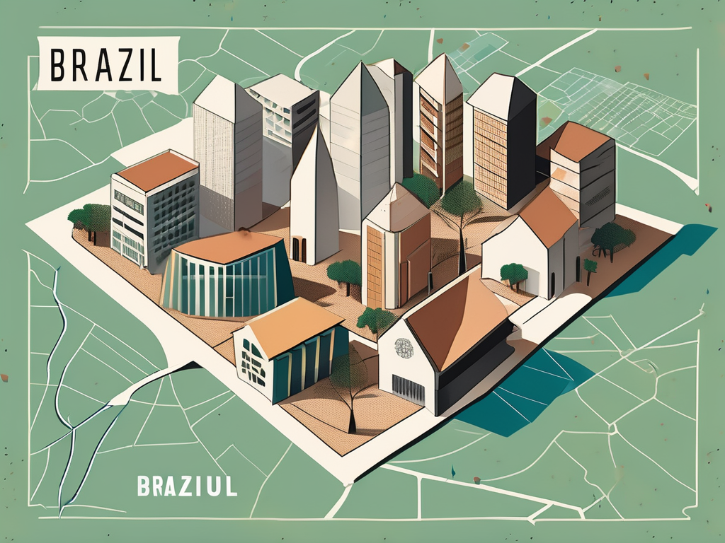 A diverse array of school buildings