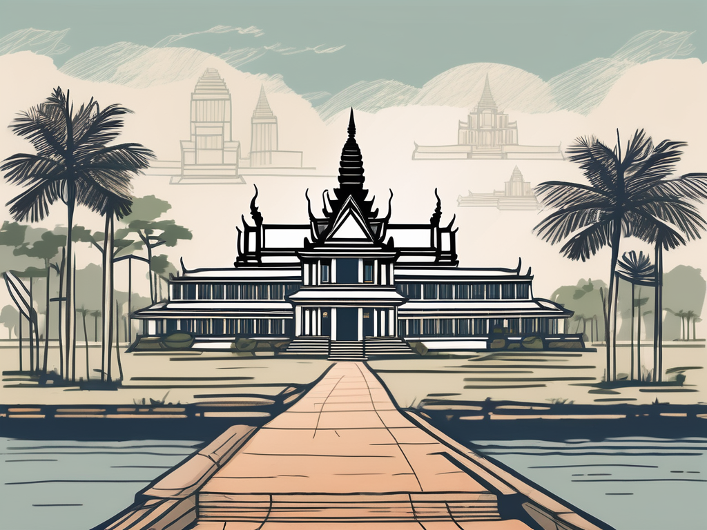 A diverse collection of international school buildings in cambodia