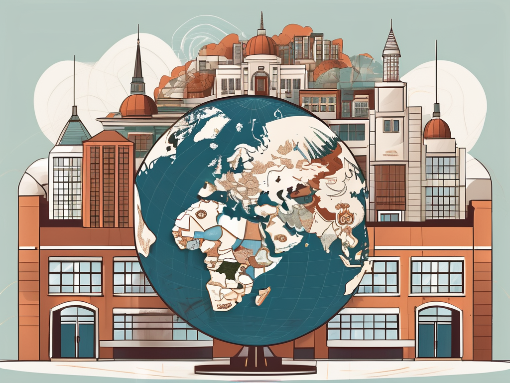 A diverse array of international school buildings in canada