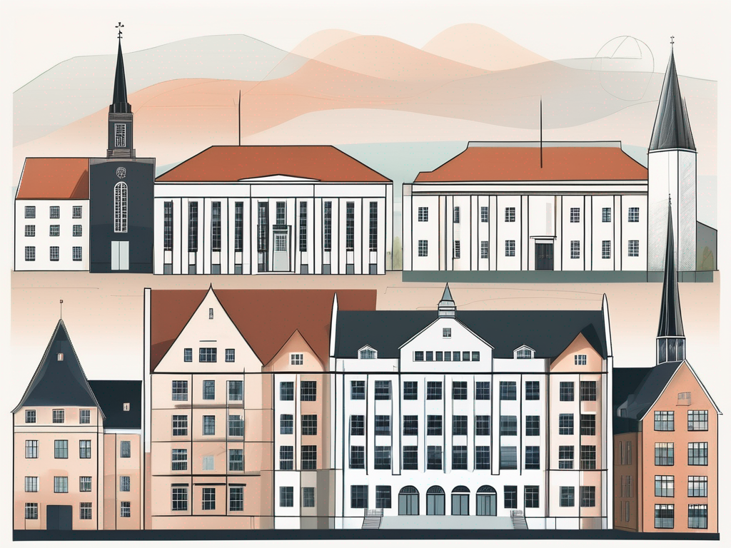 Eight distinct school buildings