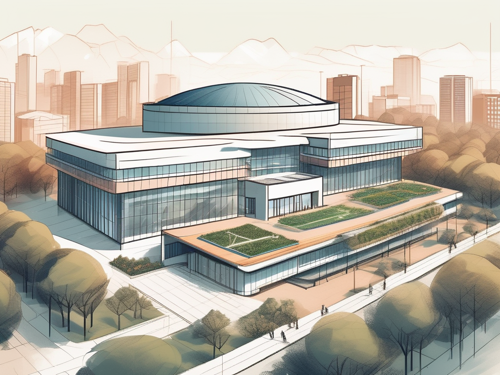 A diverse array of international school buildings in china with some surprising elements like a rooftop garden