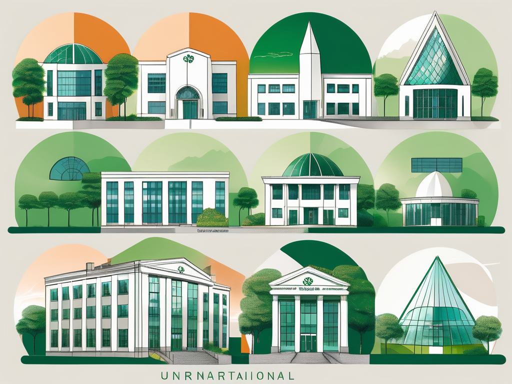 A diverse collection of international school buildings in ireland