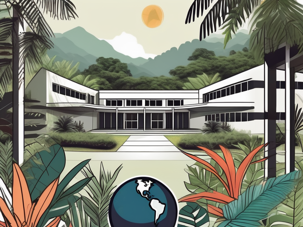 A variety of international school buildings in papua new guinea