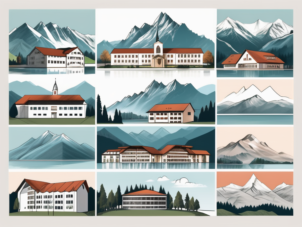 Eight different school buildings