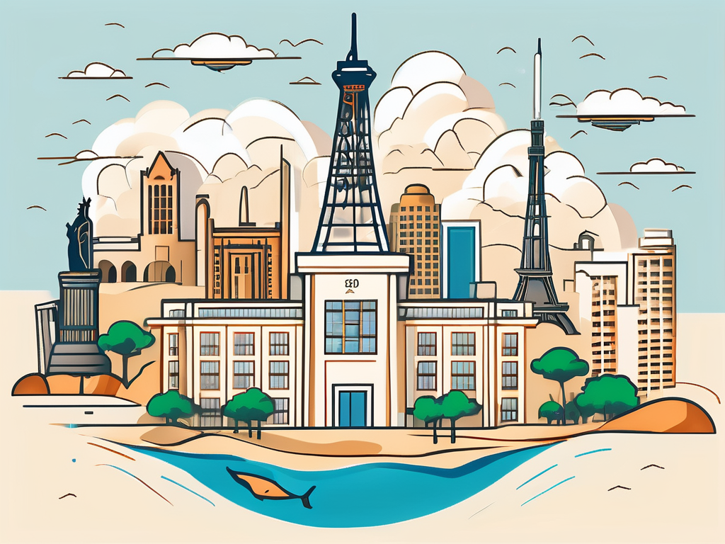 A diverse array of international school buildings in the uae