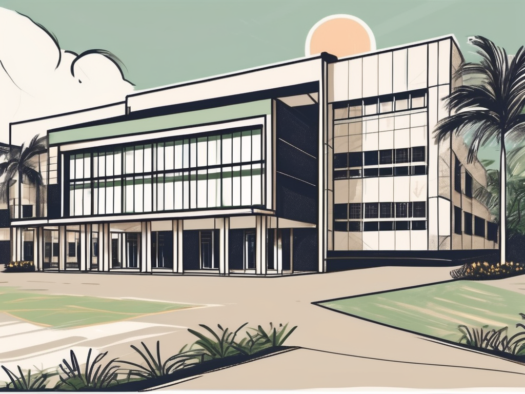 A variety of international school buildings in fiji with a calendar and a clock