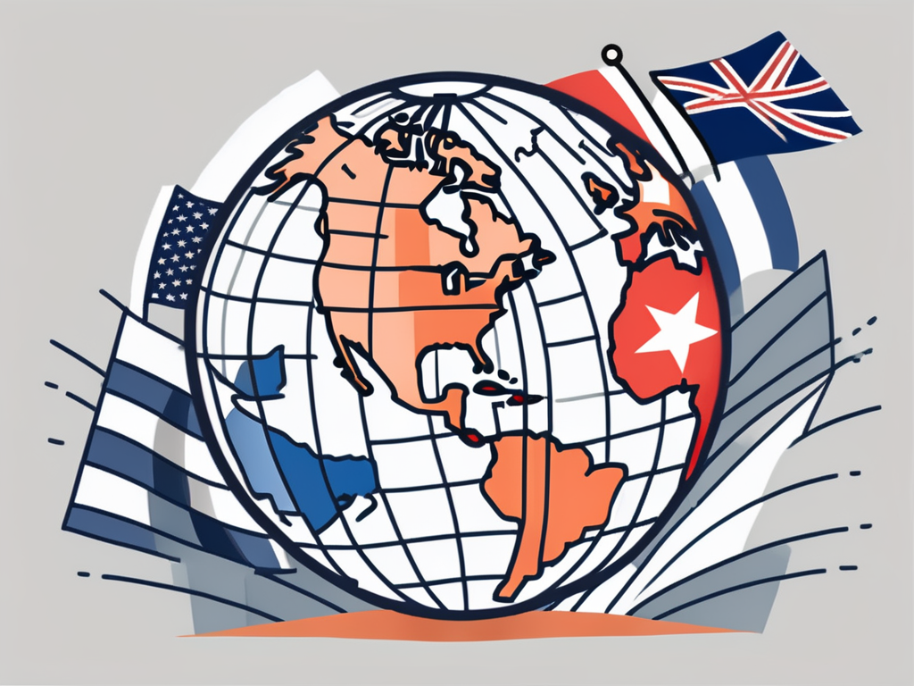 A globe with new york highlighted