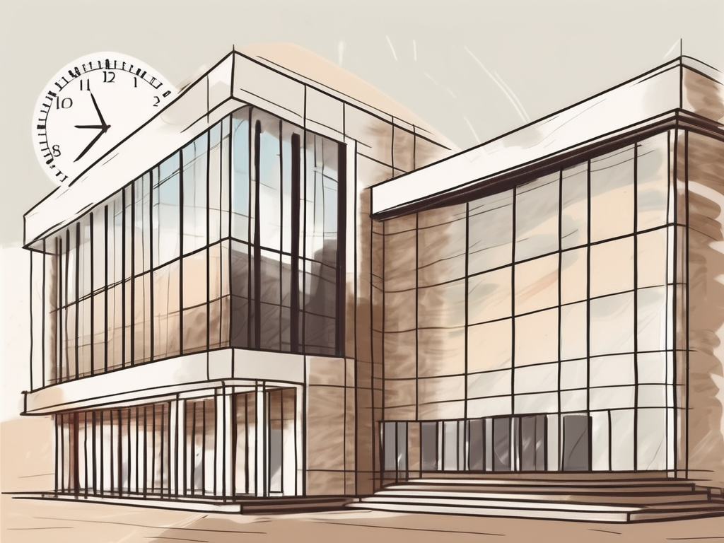 An international school building in doha with a calendar and clock