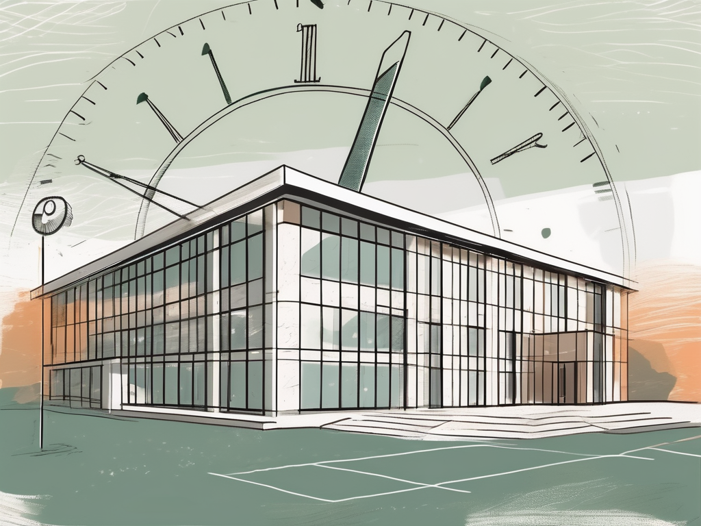 An international school building in ireland with a calendar and a clock