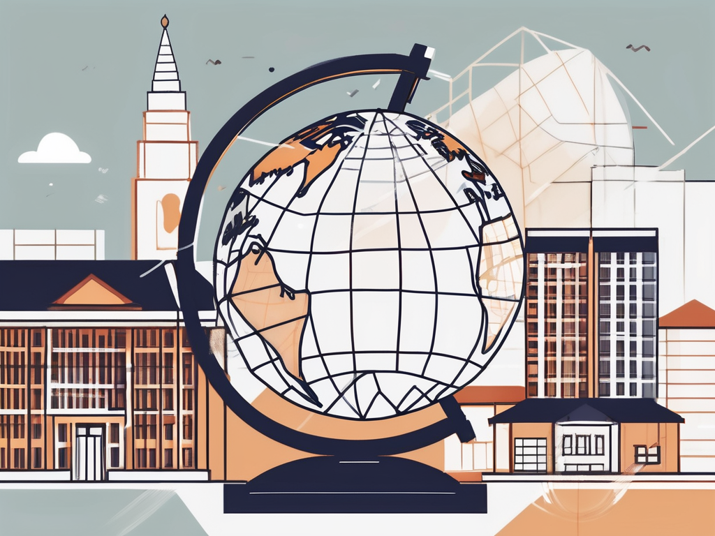 A globe with malaysia highlighted