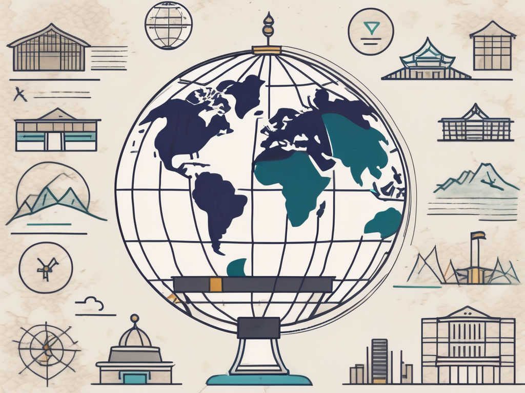 A globe focused on taiwan