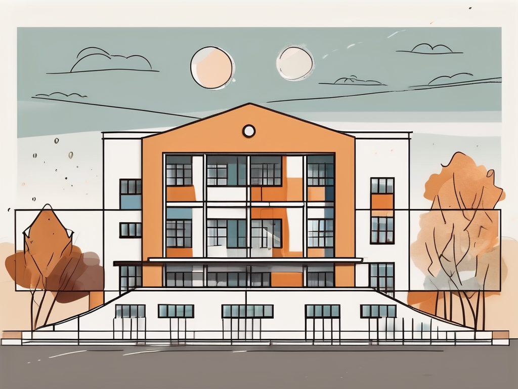 An international school building in turkey with a calendar showing different seasons