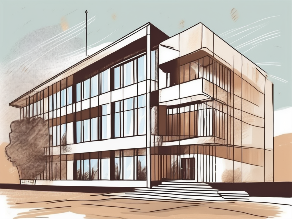 An international school building in uruguay with a calendar and a clock