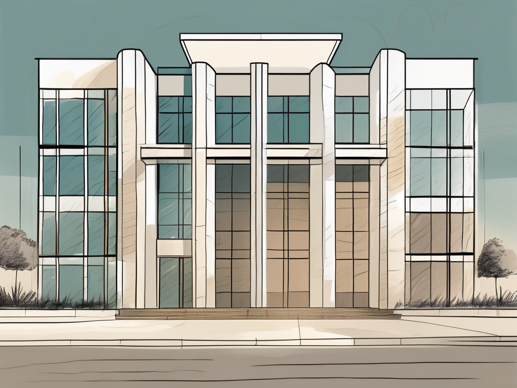 An international school building in australia with a symbolic timeline or hourglass indicating the passing of years