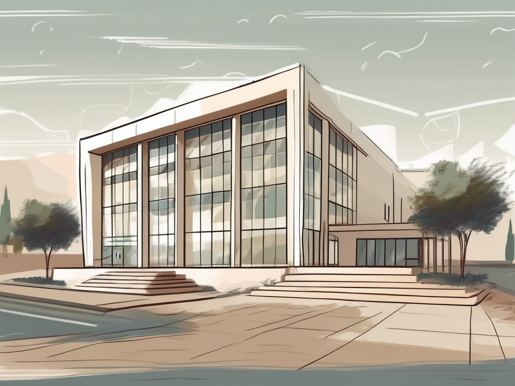 An international school building in cyprus surrounded by various educational tools symbolizing different years of experience