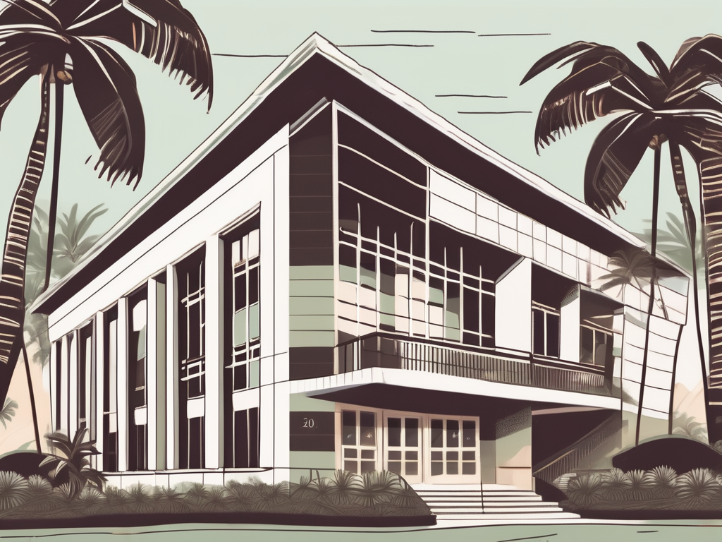 An international school in fiji surrounded by palm trees