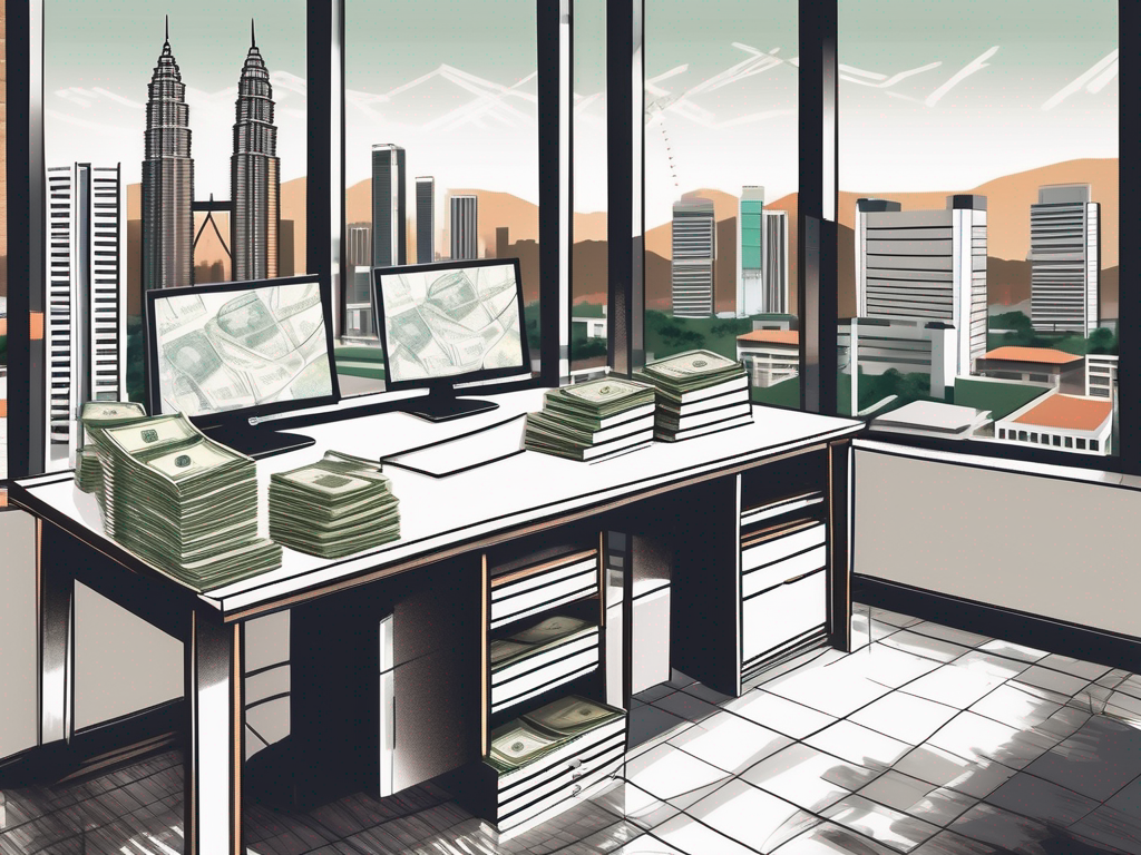 A typical international school building in kuala lumpur with a backdrop of the city's skyline