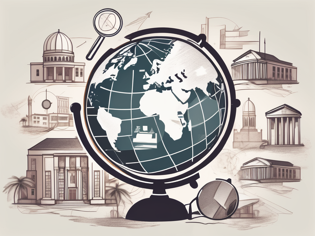 A globe focused on bahrain