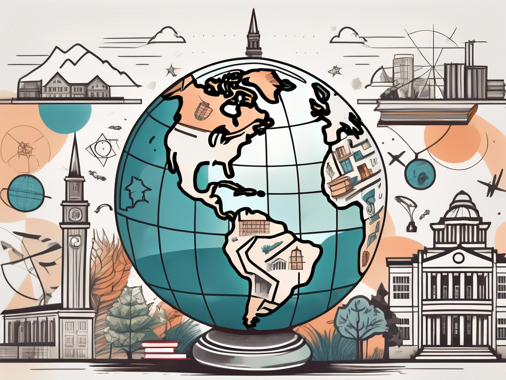 A globe focused on new zealand