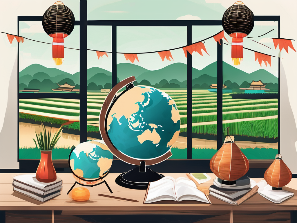 A classroom setting with diverse educational materials