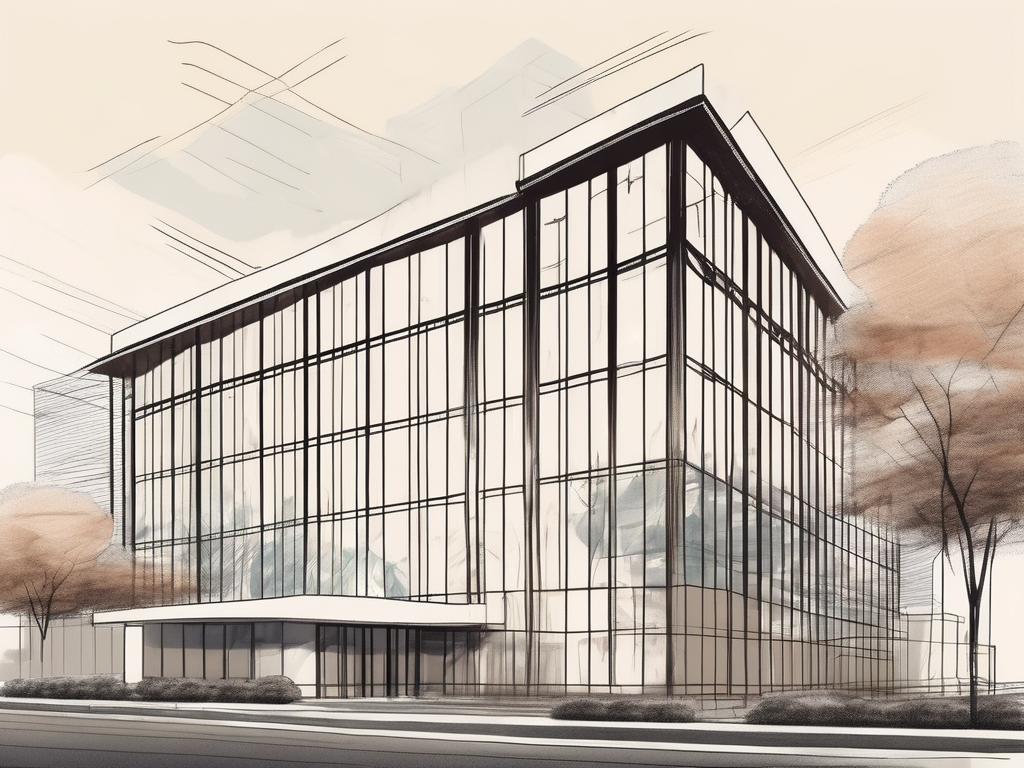 The german school shanghai building with a job application form and a pen on the foreground