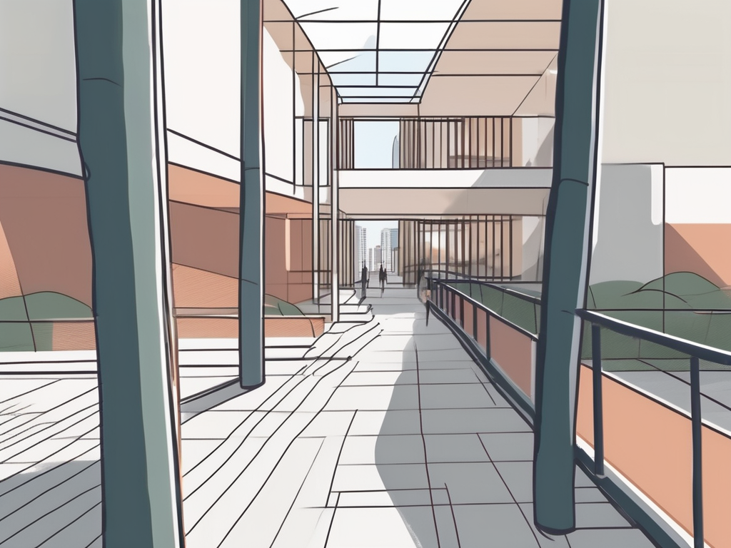 The shanghai united international school building with a path leading towards it