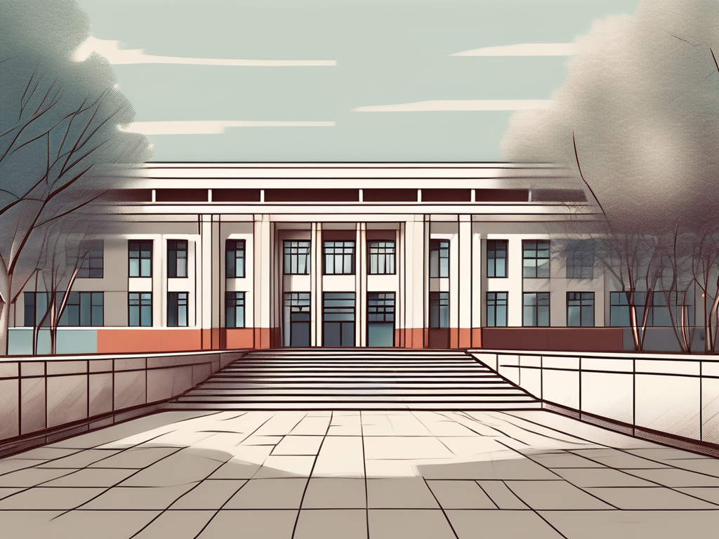 The beijing royal school building with a path leading to its entrance