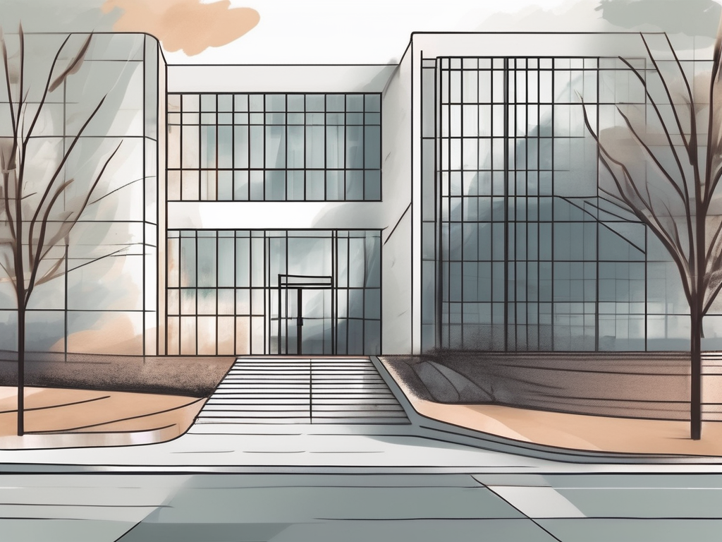 The daystar academy's building entrance with a path leading towards it